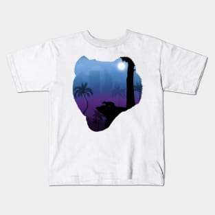 CITY NIGHTLIFE BADGER (SILHOUETTE) Kids T-Shirt